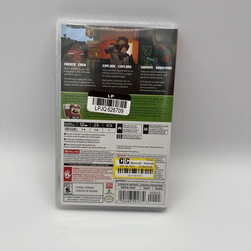 Minecraft (Nintendo Switch, 2018)